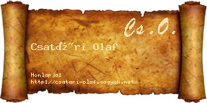 Csatári Olaf névjegykártya